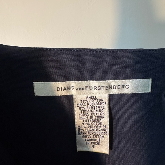 Navy and Orange-Brown Pencil Dress - Picture 5 of 5